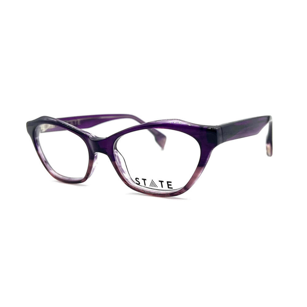 AUTHENTIC & NEW - STATE BELMONT PLUM BLUSH MADE IN USA - EYEGLASSES 51-17-140